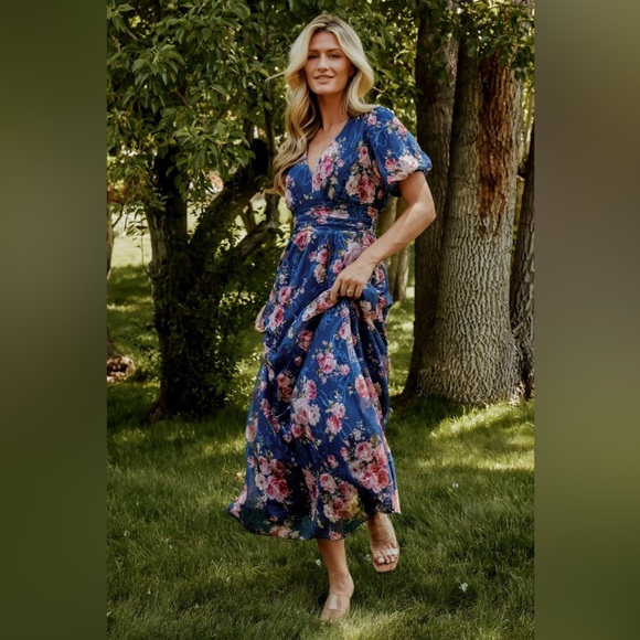 Baltic Born Blue Floral Maxi Dress - Picture 5 of 16